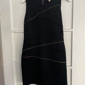 Michael Kors Zipper Black Dress